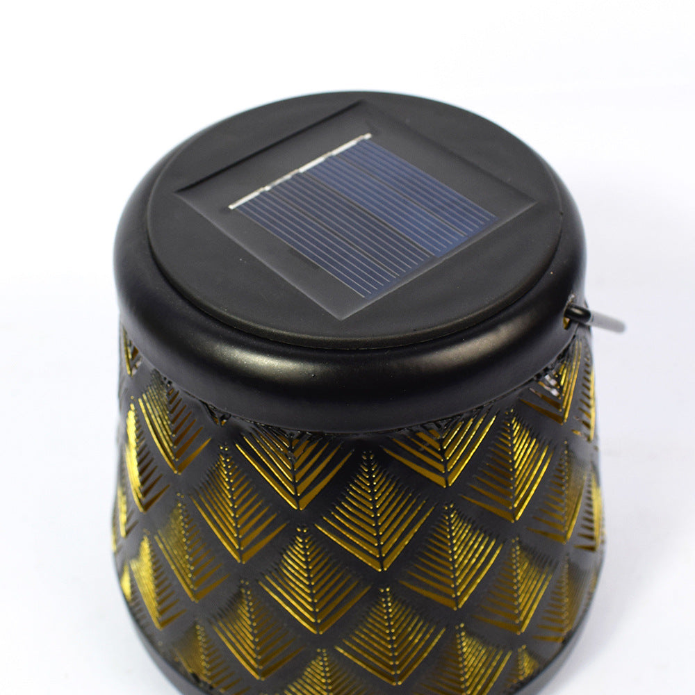 IP55 New European Style Solar Garden Lantern ¨C Hollow Iron Outdoor Yard & Patio Decor Light