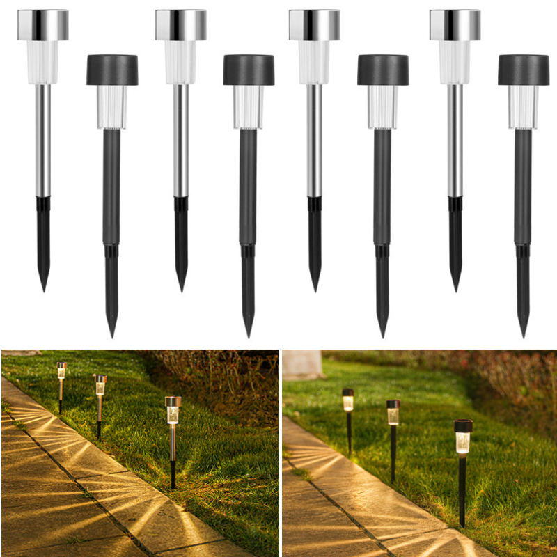 Solar LED Ground Lights – Colorful Stainless Steel Outdoor Garden & Lawn Pathway Lights