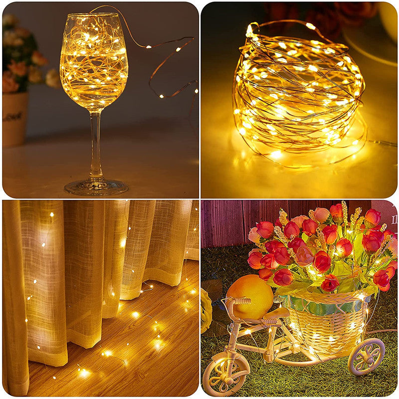 Quntis LED Solar Copper Wire String Lights ¨C Waterproof Outdoor Garden & Patio Xmas Lights for Festive Holiday D¨¦cor