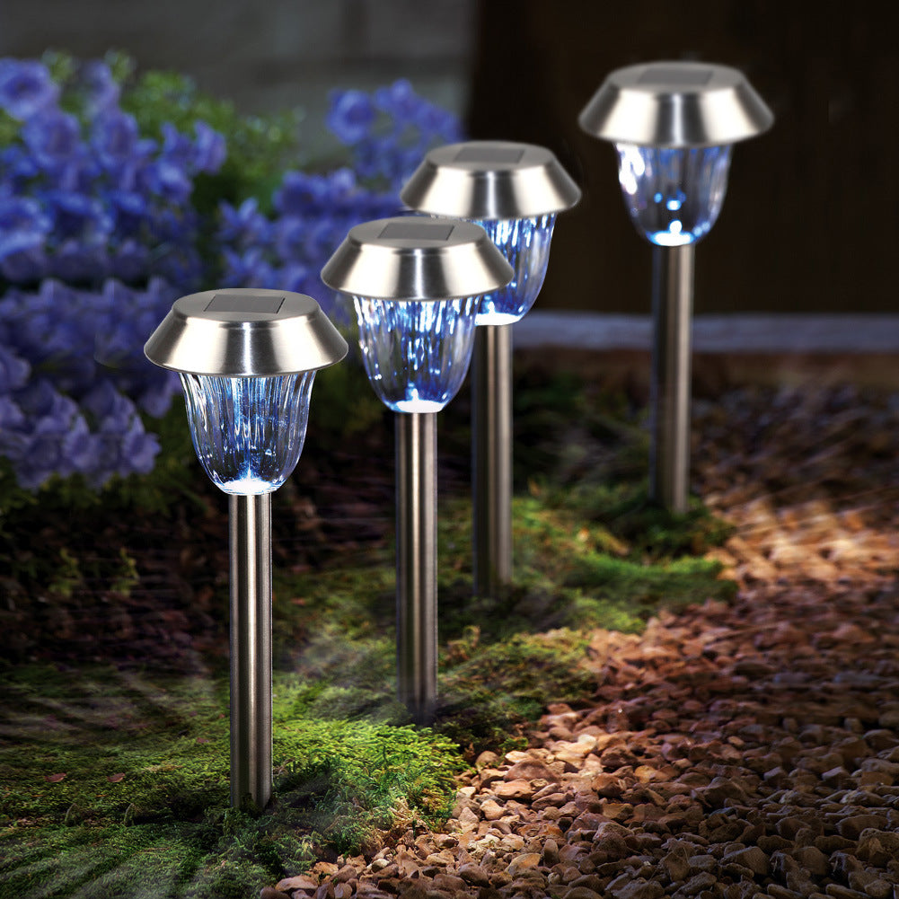 Solar LED Ground Lights – Colorful Stainless Steel Outdoor Garden & Lawn Pathway Lights