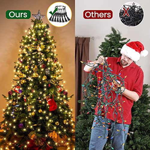 6.6FT x 10 Lines 400 Diamond LED Christmas Tree Lights - quntis-service