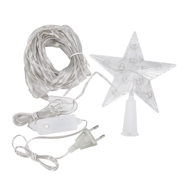 Quntis 2M IP44 Christmas Star Waterfall Lights – Plug-in Outdoor XMAS Tree Lights for Festive Ambiance & Holiday Decor