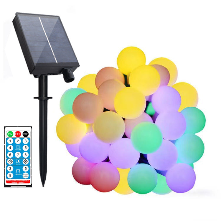 Quntis Solarbetriebene LED Lichterkette, IP54 Wasserdichte Kugel Lichter ¨C Perfekt für Außenbereich Garten, Terrasse und Weihnachtsdekorationen