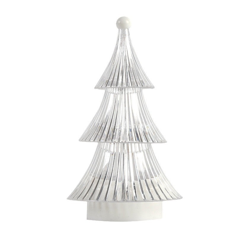 3-Tier Christmas Tree Night Light ¨C Diamond Crystal Tower, Battery-Powered, Bedroom & Holiday Decor