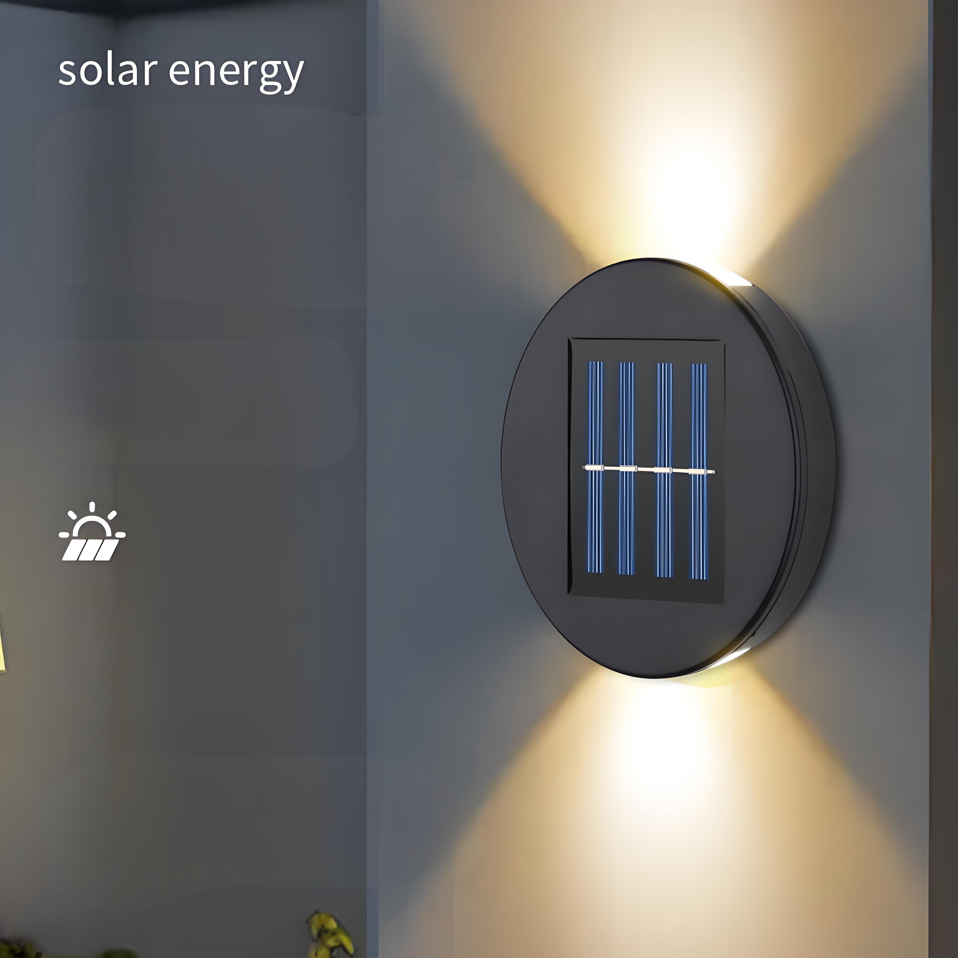 New Solar Wall Light ¨C Waterproof 4-Sided Outdoor Garden & Courtyard Night Light