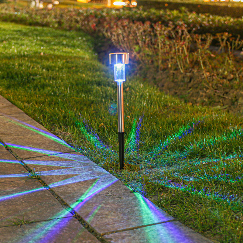 Solar LED Ground Lights – Colorful Stainless Steel Outdoor Garden & Lawn Pathway Lights