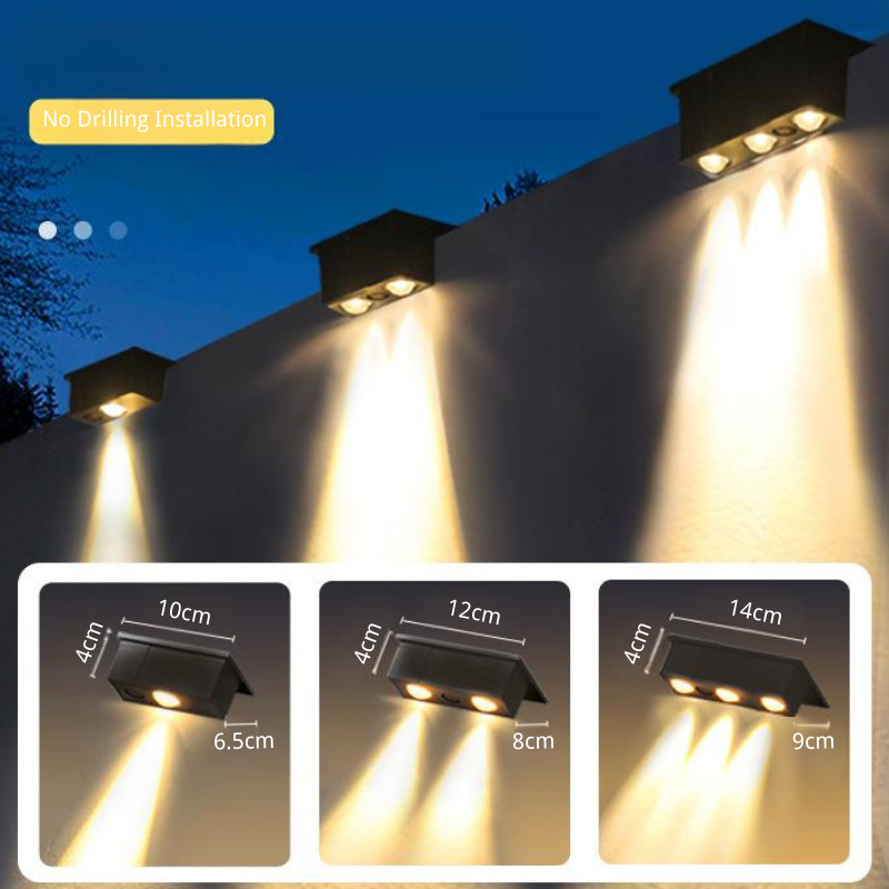 Solar Wall Lights for Outdoor Garden, Patio, and Balcony ¨C Waterproof Solar Wall Wash Lights