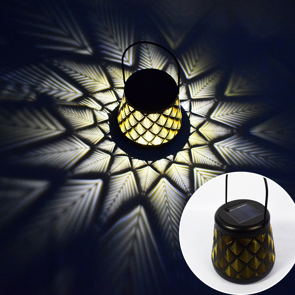 IP55 New European Style Solar Garden Lantern ¨C Hollow Iron Outdoor Yard & Patio Decor Light