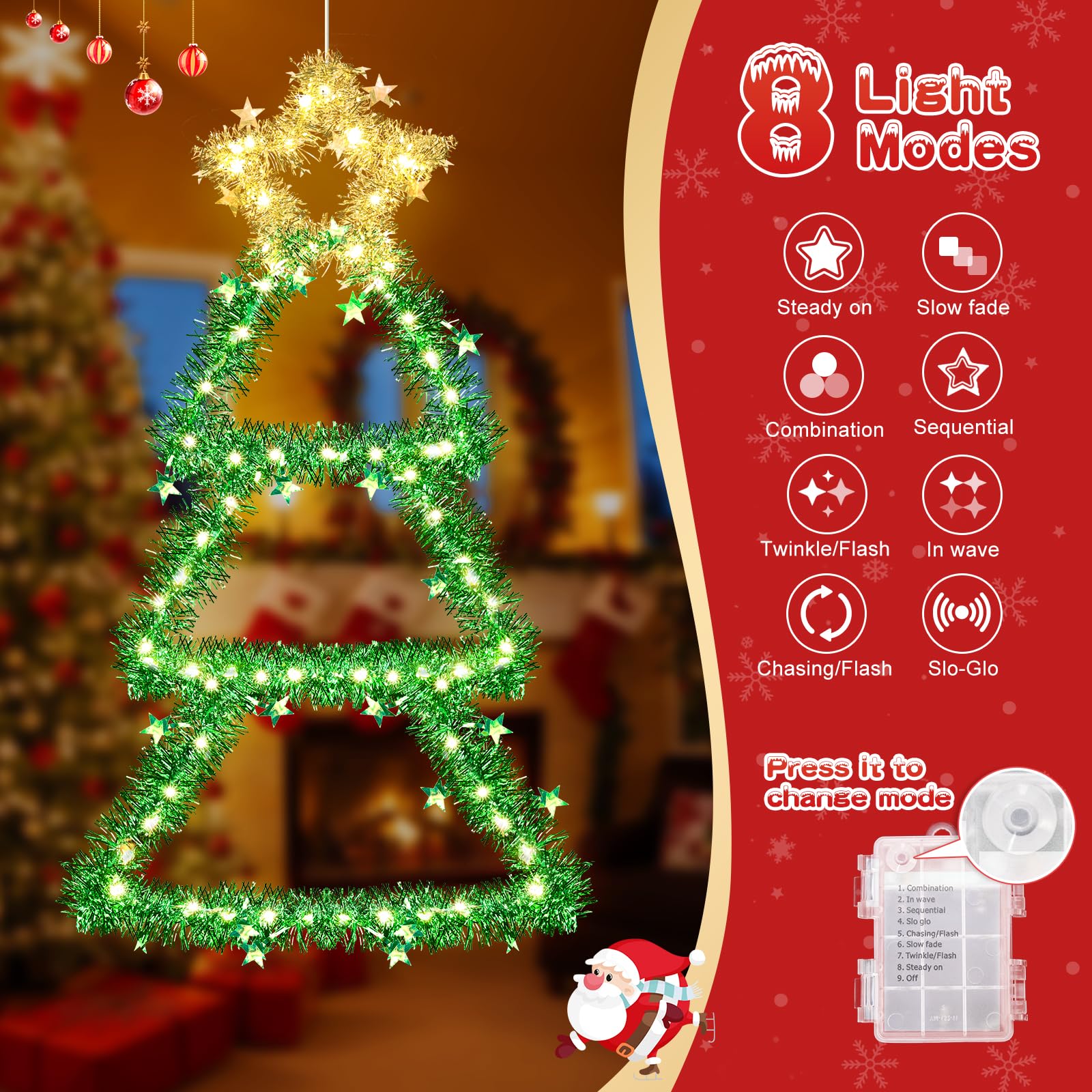 CHristmas led Light decor 2024 for windows