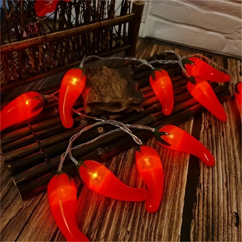 Christmas Tree Chilli Pepper Christmas LightsRed Pepper String Lights  For Bedroom Christmas Parties