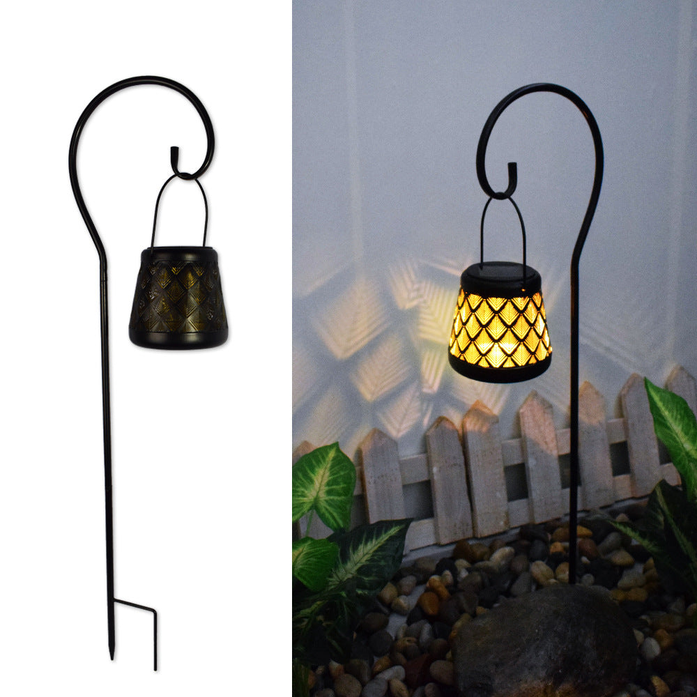 IP55 New European Style Solar Garden Lantern ¨C Hollow Iron Outdoor Yard & Patio Decor Light