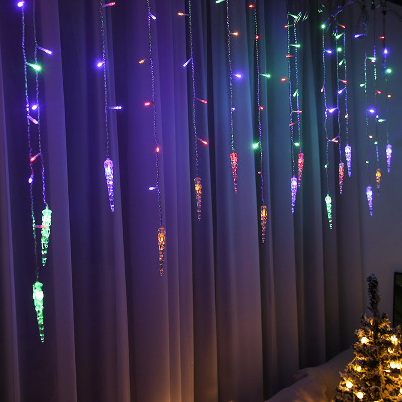 Quntis 5M LED Icicle Lights ¨C 36 Strands, Waterproof Plug-In Curtain Lights for Outdoor Christmas & Holiday Decor