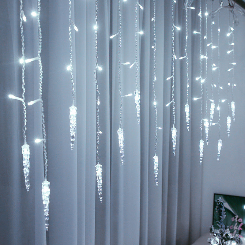 Quntis 5M LED Icicle Lights ¨C 36 Strands, Waterproof Plug-In Curtain Lights for Outdoor Christmas & Holiday Decor