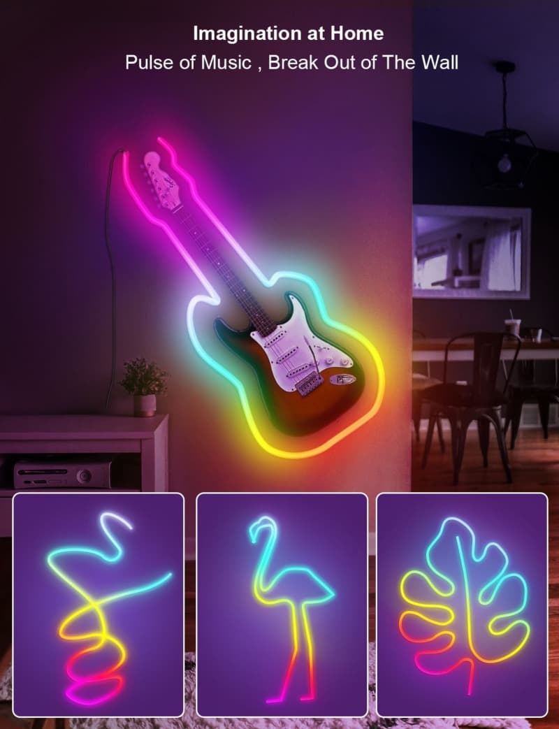 Music Sync LED outlet Backlight TV Neon Light