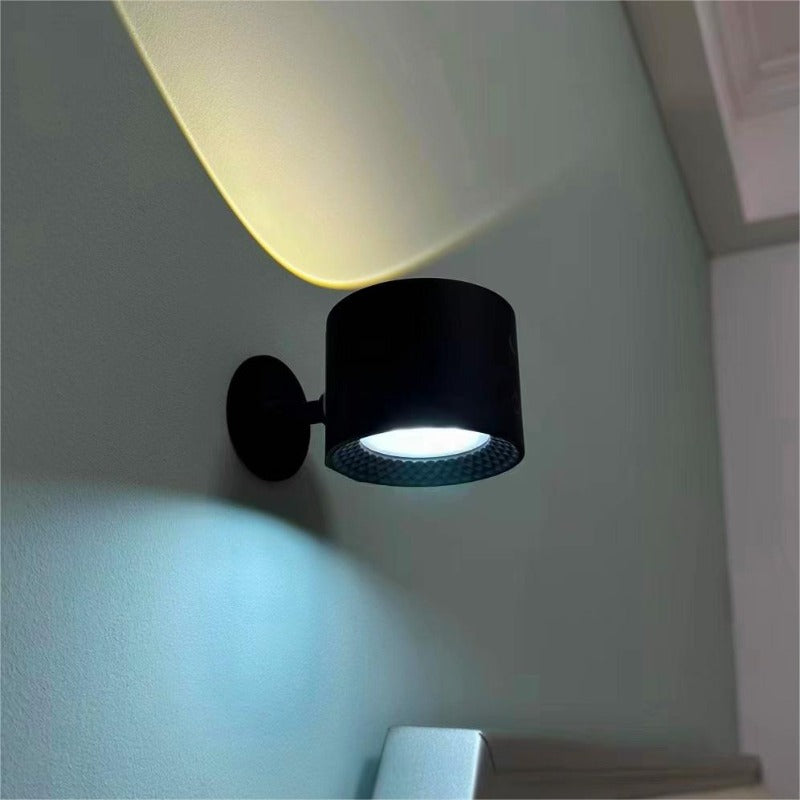 RGB LED Wall Lamp Touch Control,W3 Color Temperatures & 3 Brightness Levels, 360°Magnetic Ball Rotation,Wall Mount Lamp