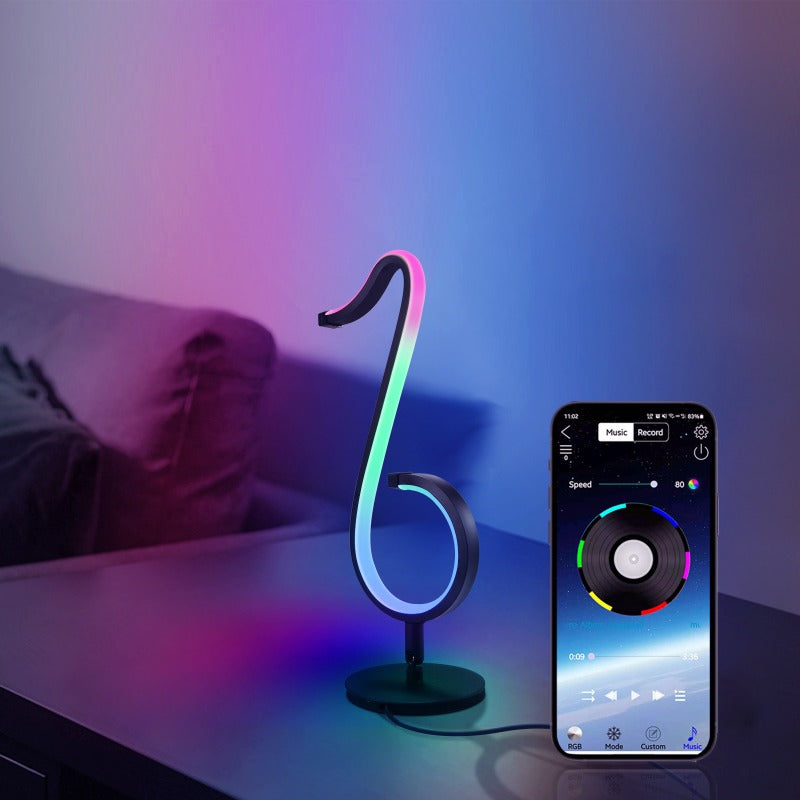 Smart RGB APP Remote Control，Symphony Atmosphere Light LED Night Light 180º Rotation Desktop Bedside For Home Decor Lamp
