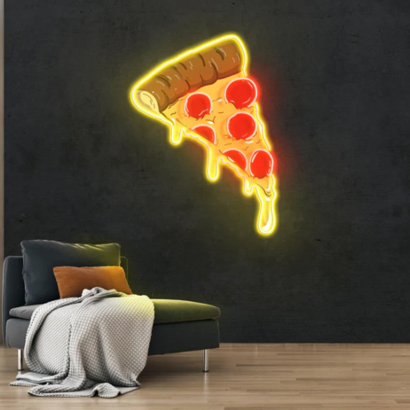 Pizza Neon Sign,Pizza Led Light, Pizza Restaurant Decor,Pizza Shop Neon Sign,Kitchen Wall Decor