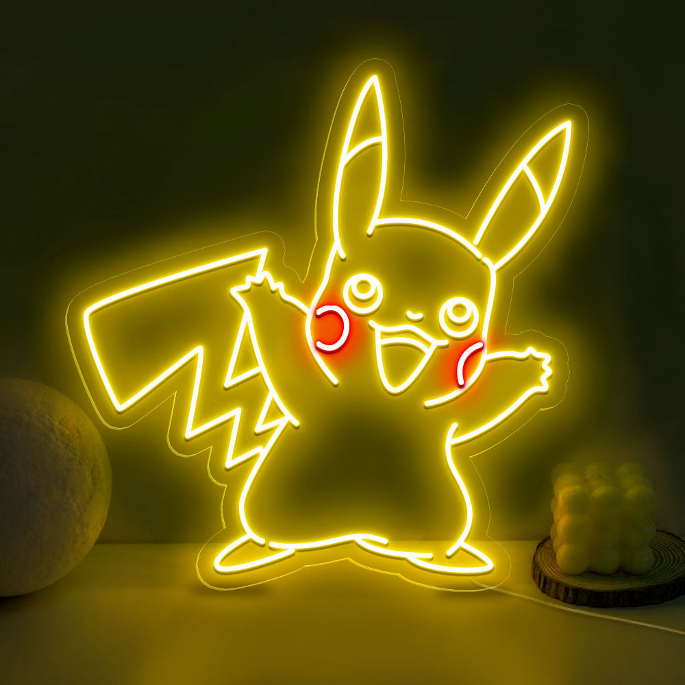 Light Up Your Space with the Adorable Pikachu Neon Sign – A Must-Have for Pokémon Fans!