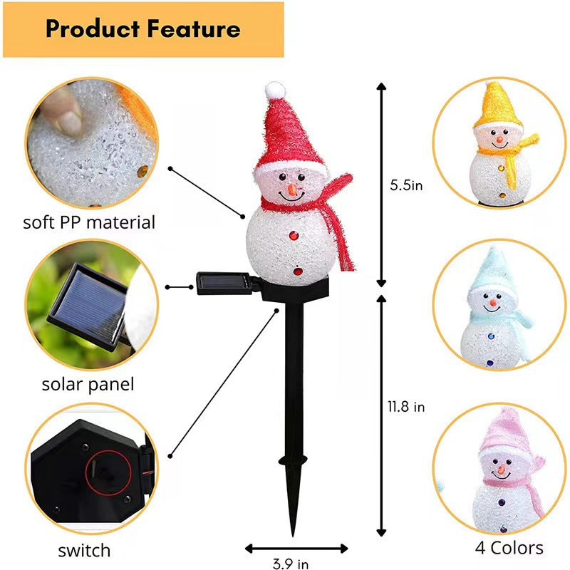 5-Pack Outdoor Solar Christmas Lights ¨C Waterproof Snowman Garden Decorations, Holiday Yard Stakes, Festive LED Lights That Won't Melt