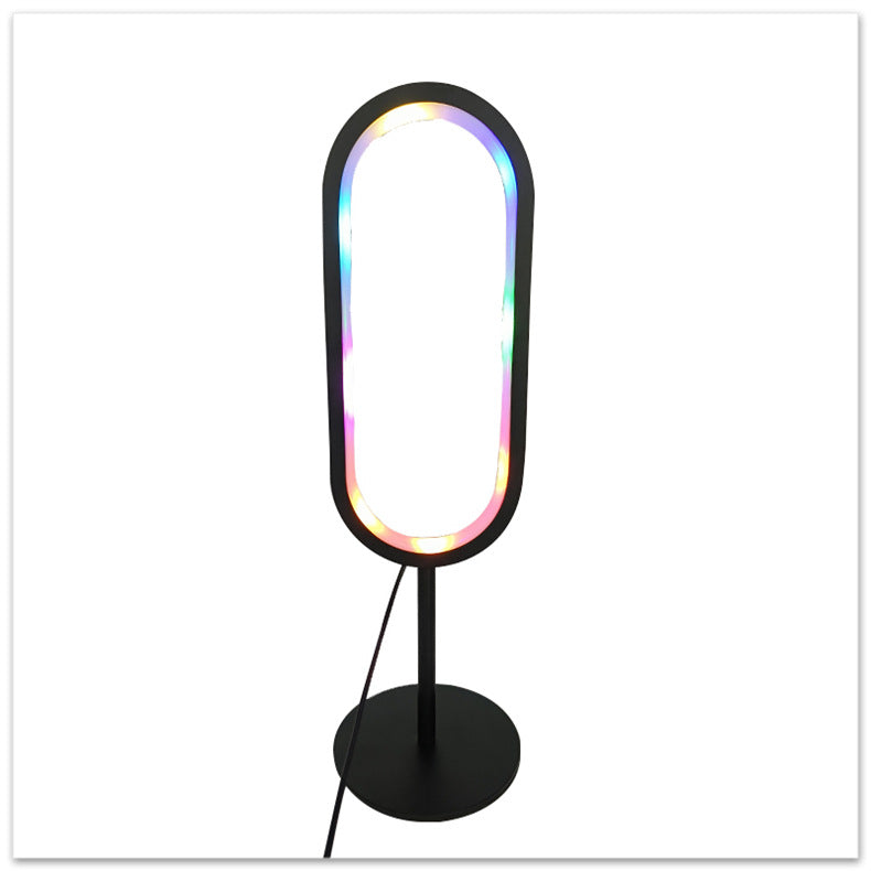 Quntis RGB Table Lamp, Dimmable LED Night Lamp Ambient Lighting with Smart Remote for Gaming