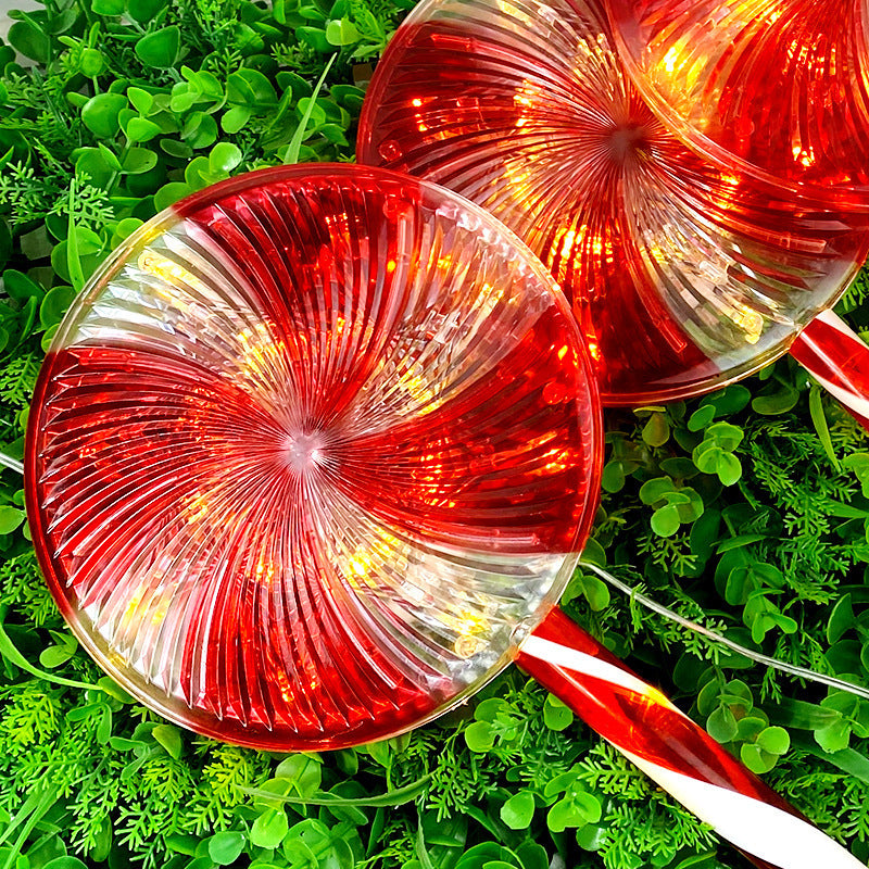 One-to-Five Outdoor Solar Christmas Lights ——LED Solar Lollipop Lights – Waterproof Candy Cane Shaped Christmas Decorations for Outdoor Holiday Magic, Perfect for Festive Yard and Garden Displays.Candy Diameter 18CM.Christmas Light Stakes.