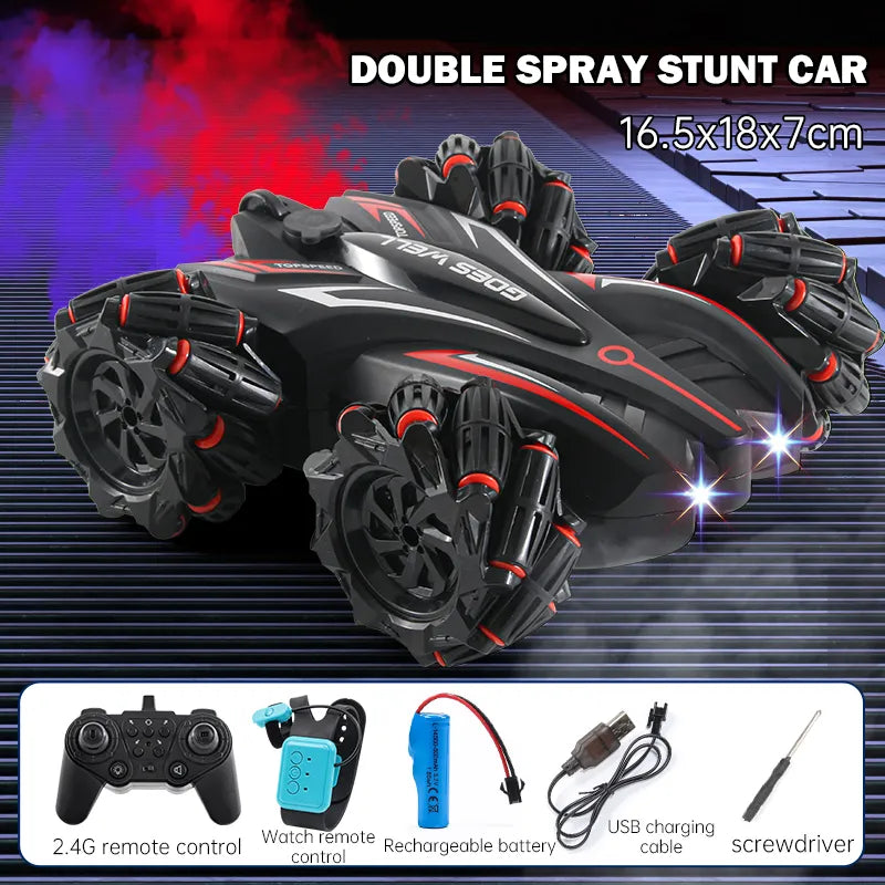 Remote Control Car, Gesture Sensing RC Stunt Car with Lights&Music,Hand Gesture Remote Control Car Toy with 360°Spins Gesture RC Car Birthday Toys Gifts for 5 6 7 8 9 Year Old Boys