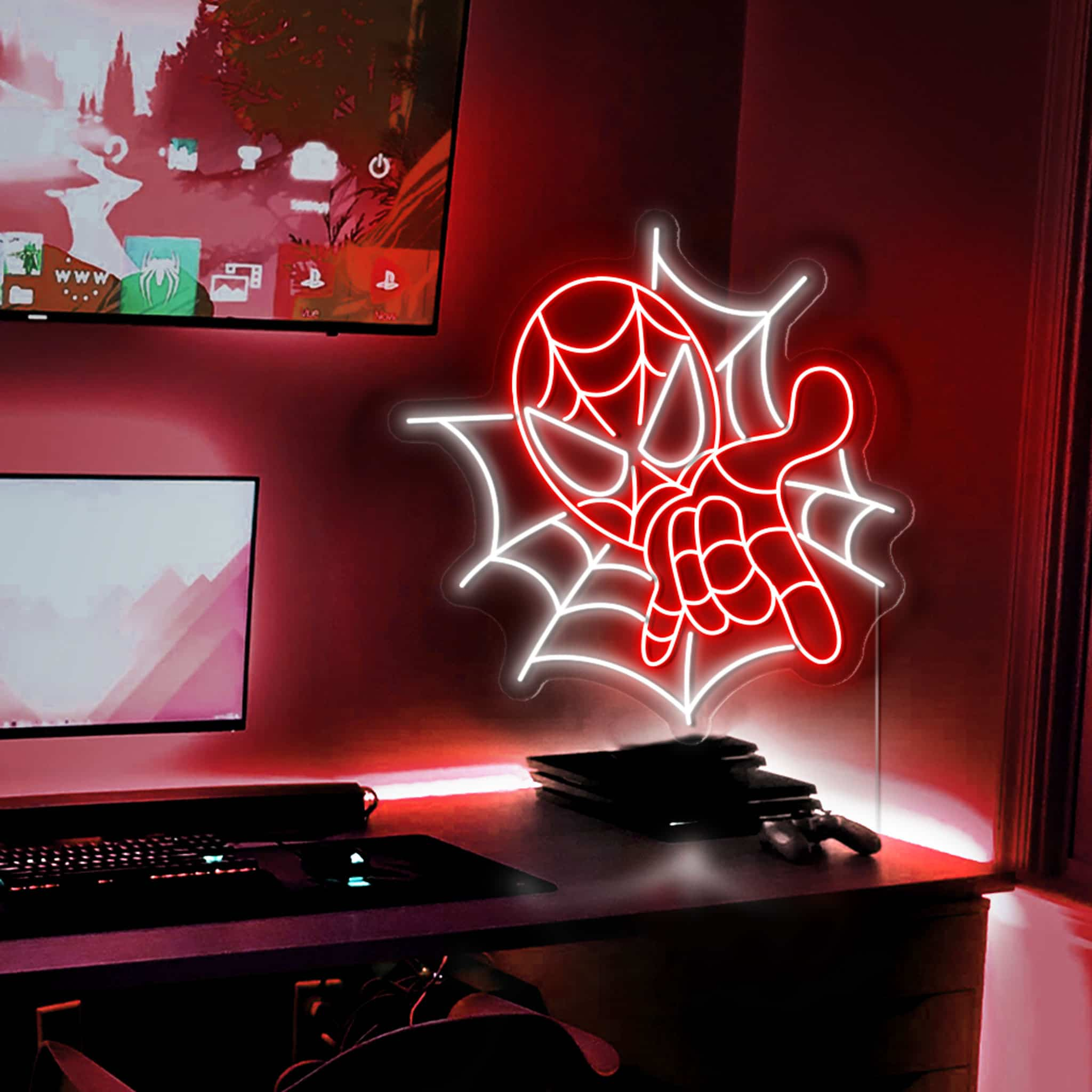 Dynamic Spider-Man Neon Sign ¨C Energetic D¨¦cor for Marvel Fans