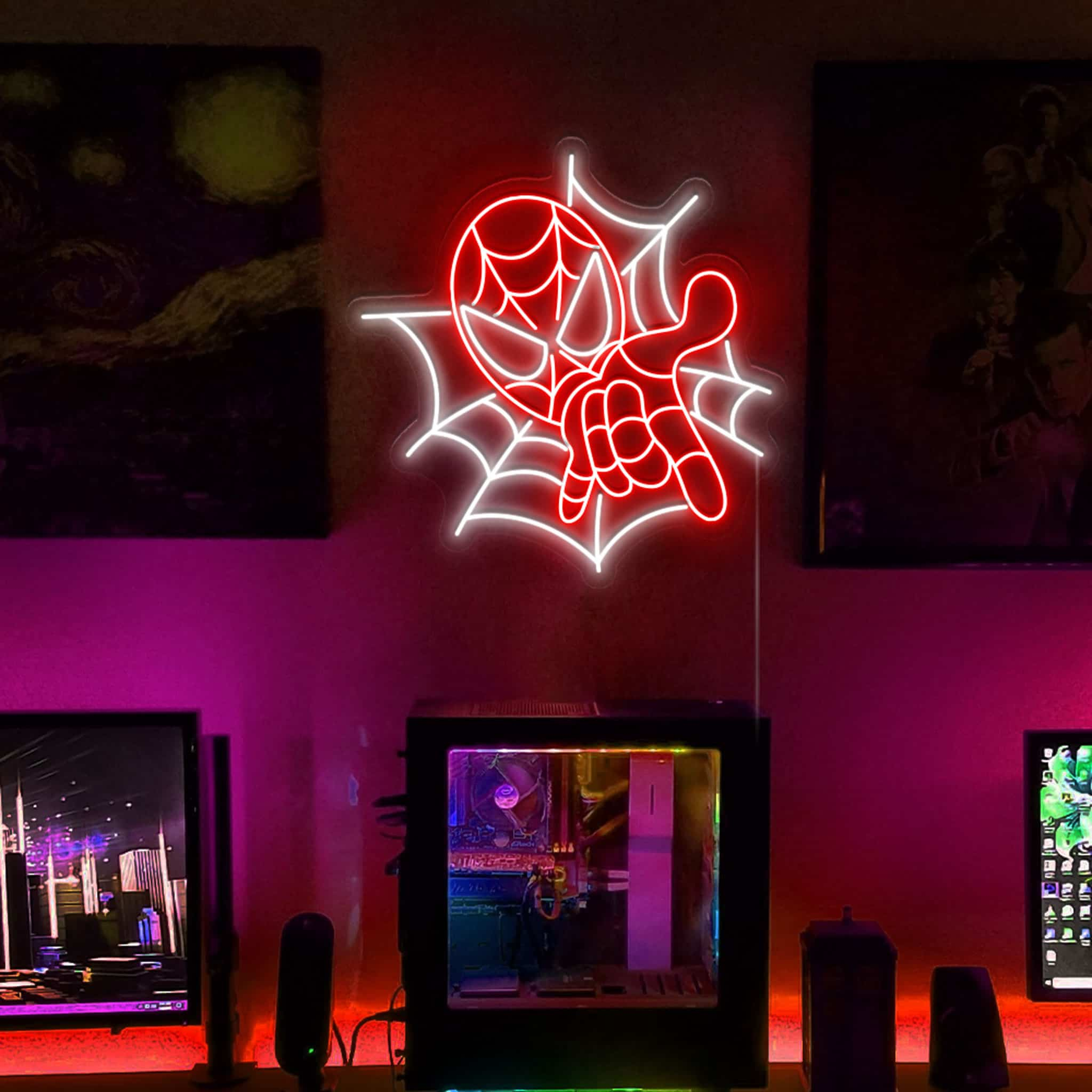 Dynamic Spider-Man Neon Sign – Energetic Décor for Marvel Fans