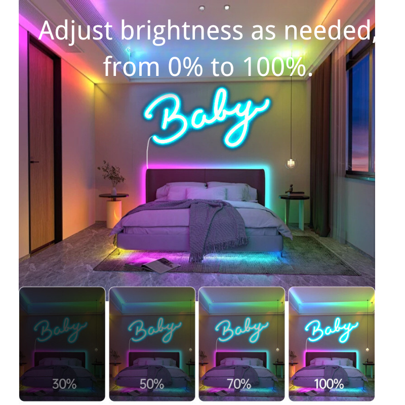 RGBIC 5V Bluetooth Music Dynamic Neon Light Strip - 2m, 3m, 5m DIY Shape Customization, Perfect for Gaming Room Decor