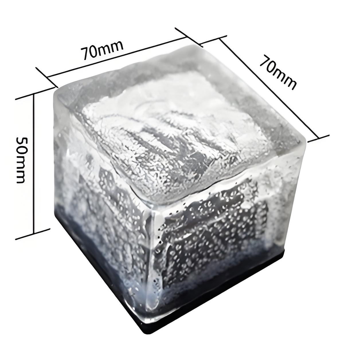 New Solar Crystal Ice Brick Lights ¨C Waterproof Landscape & Garden Ground Lights, Water Drop Design for Balcony & Yard Decor