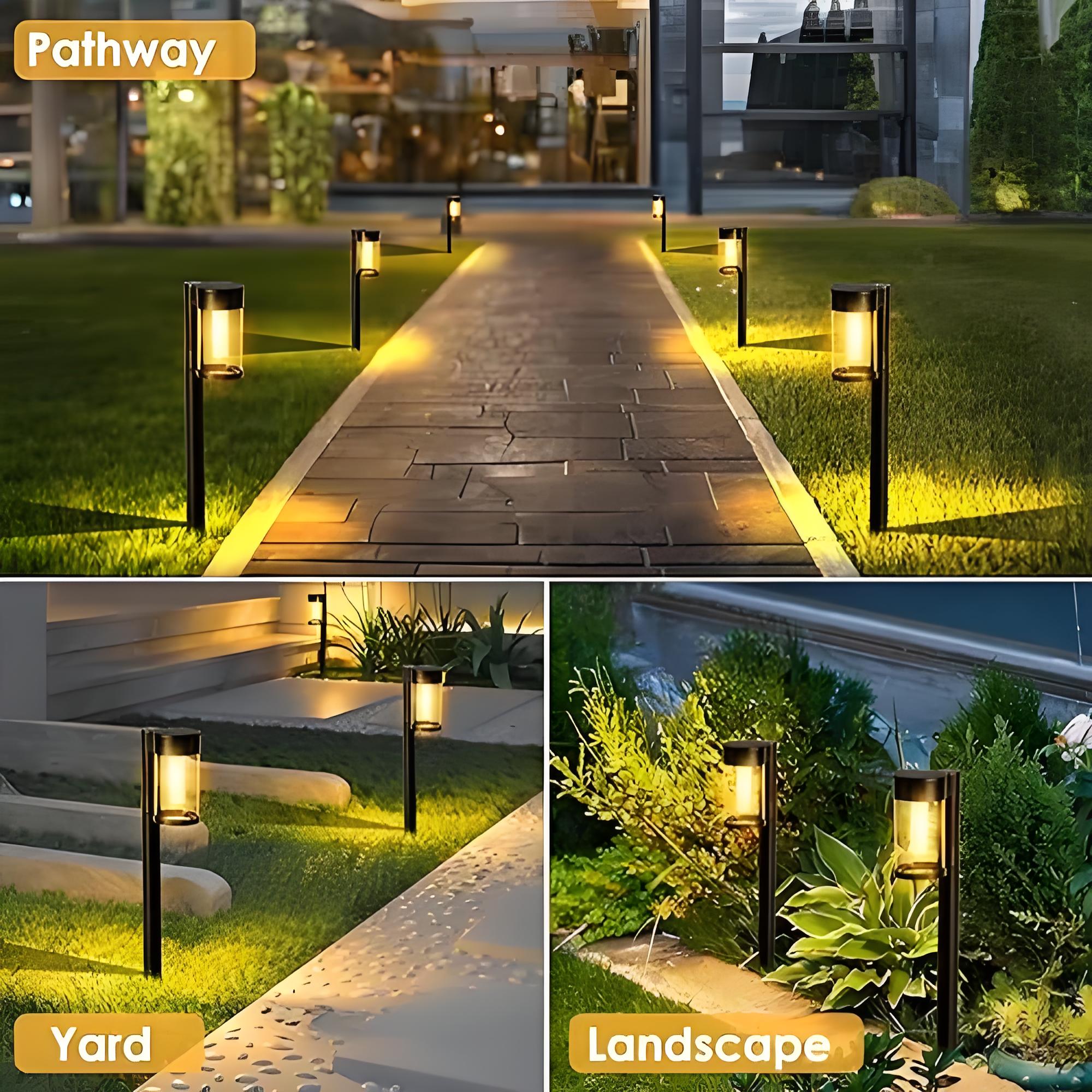 Solar Pathway Lights Outdoor, for Outside Yard Lawn Walkway Driveway Garden Decor