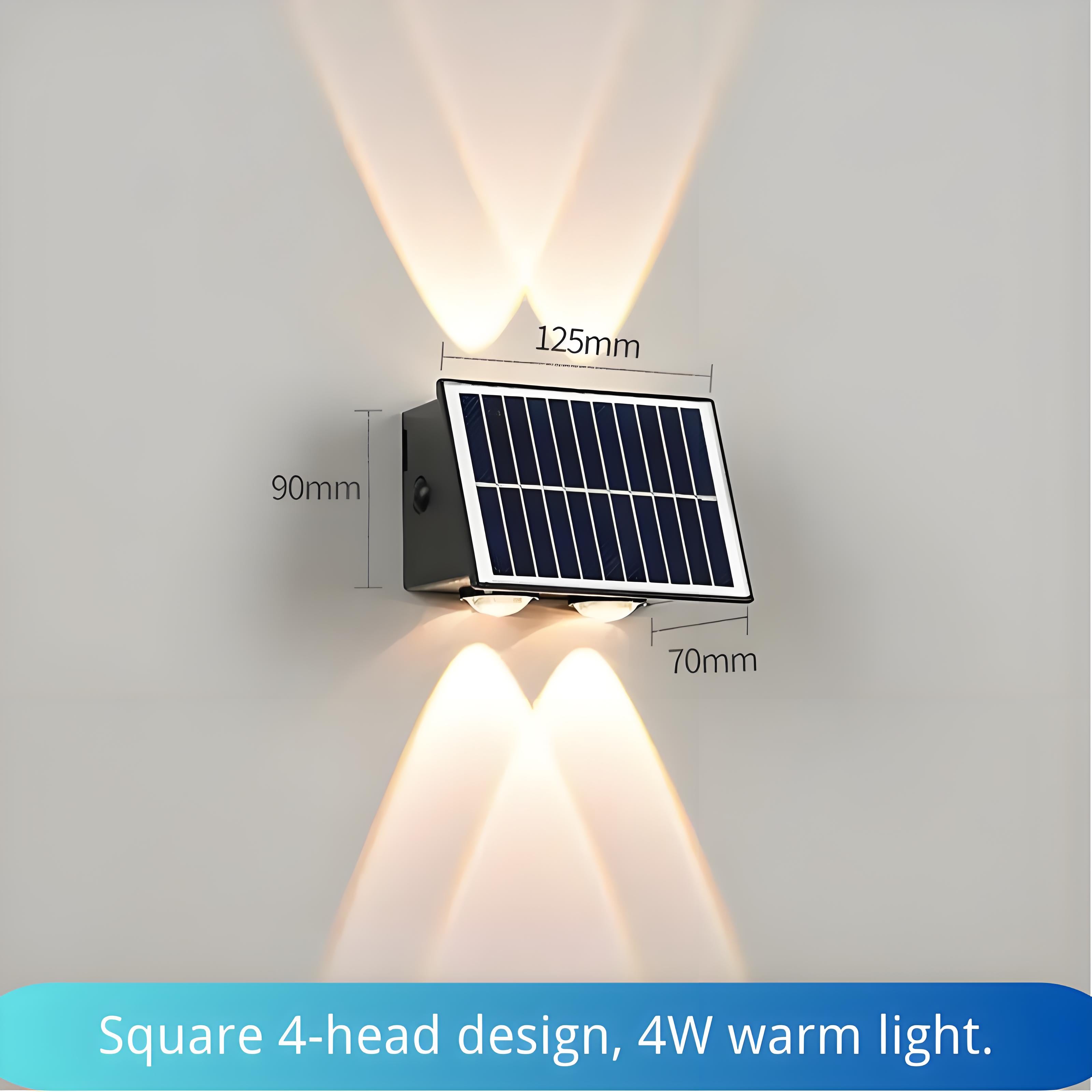 Solar Up & Down Wall Lights ¨C Waterproof Outdoor IP65 Wash Wall Lights for Garden & Courtyard