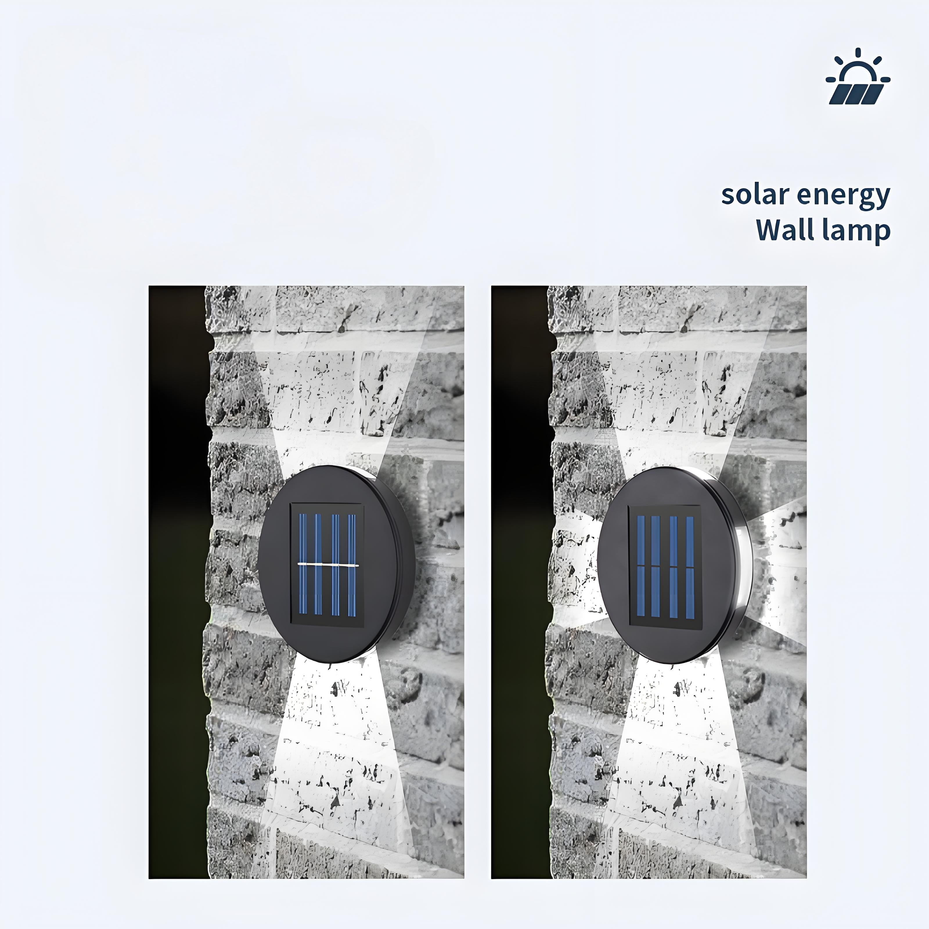 New Solar Wall Light ¨C Waterproof 4-Sided Outdoor Garden & Courtyard Night Light