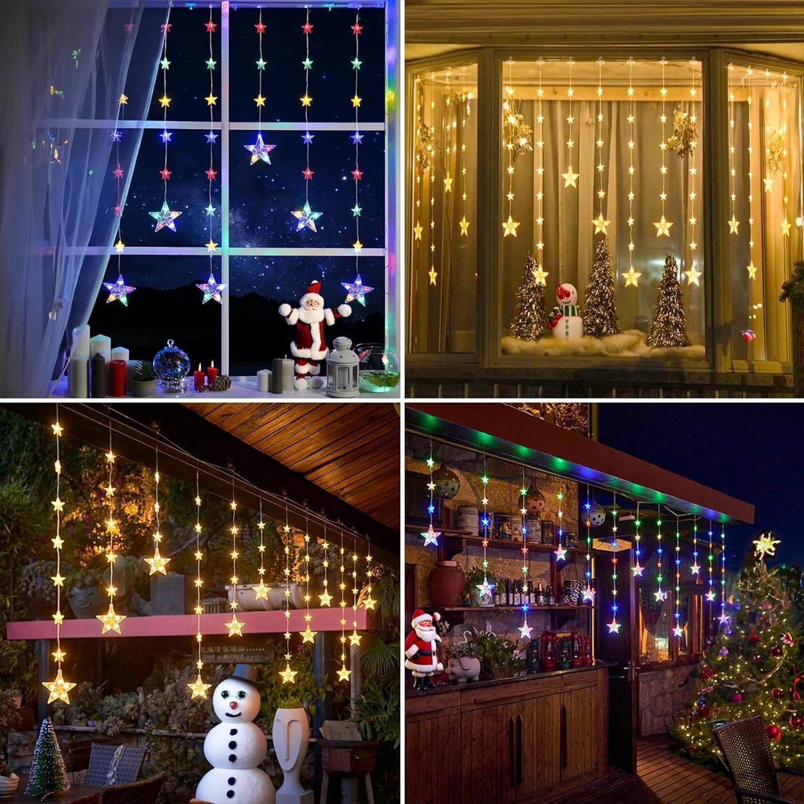 Quntis 32 Stars Star Lights – Color Changing Christmas Lights with 8 Modes, 52 LEDs for Dazzling Holiday & Xmas Decor