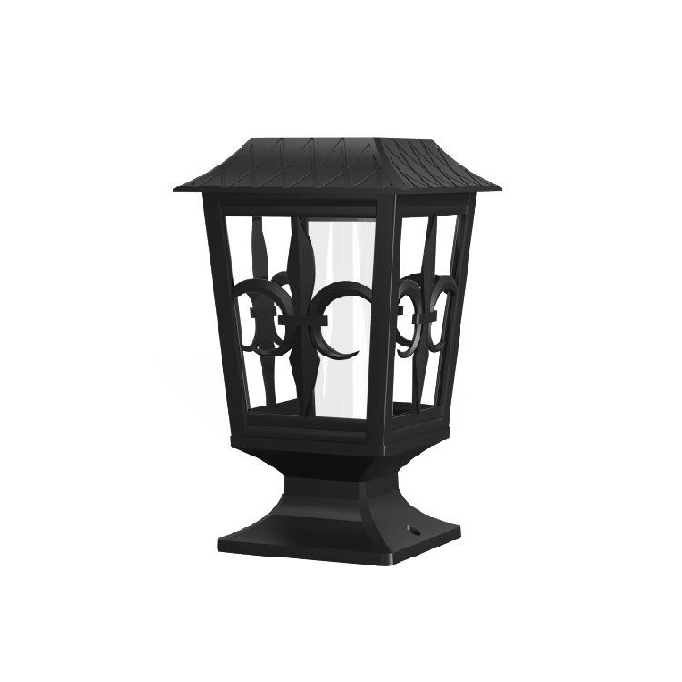 Solar Post Light, Flickering Flame Post Cap LED Lamp, Solar Powered 2 Modes Waterproof Lighting for Outdoor Deck Fence