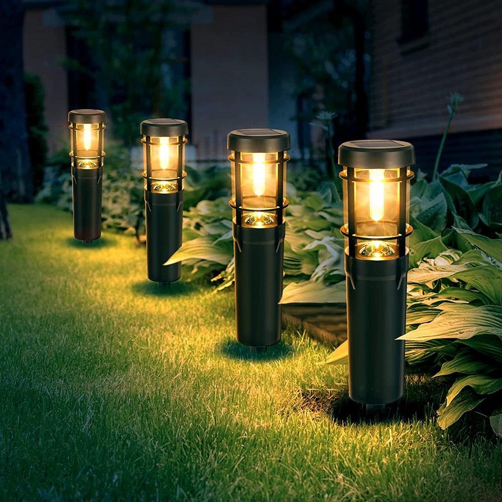 Solar Pathway Lights, Solar Outdoor Lights Up to 14 Hrs Outdoor Waterproof, IP65 Waterproof Solar Garden Lights for Path Pathway Walkway