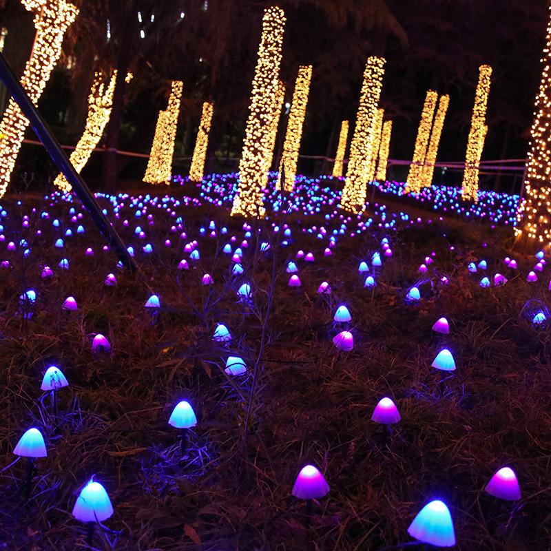 Solar Garden Lights,Solar Powered Led Strip Lights Mushroom Night String Lights Waterproof for Outdoor Pathway Garden Lawn Party Decor